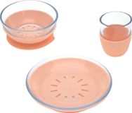 LÄSSIG Kindergeschirr-Set mit Silikonuntersatz Set van 3