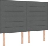 vidaXL Boxspringbed met matras, donkergrijs, 200 x 160 cm, gestoffeerd