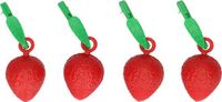 Humbert Tafelkleed klemmen - 4 stuks - rood - kunststof - 5 x 6 cm