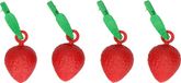Humbert Tafelkleed klemmen - 4 stuks - rood - kunststof - 5 x 6 cm