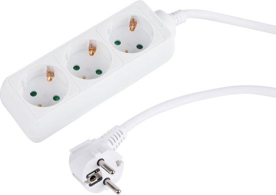 Q-Link Stekkerdoos - 3-Voudig - 3 m - Wit