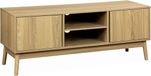 sweeek - Meuble TV en bois, 2 portes - dune