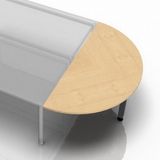 hjh OFFICE PRO LA160 G - Connectie- en montageplaten I Aanschuiftafel 160x80 Esdoorn