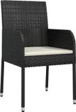 vidaXL - 9-delige Tuinset - Poly Rattan - Zwart