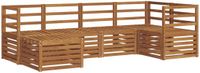 vidaXL - Buiten - bank - set - 6 - st - Naturel - Polyester
