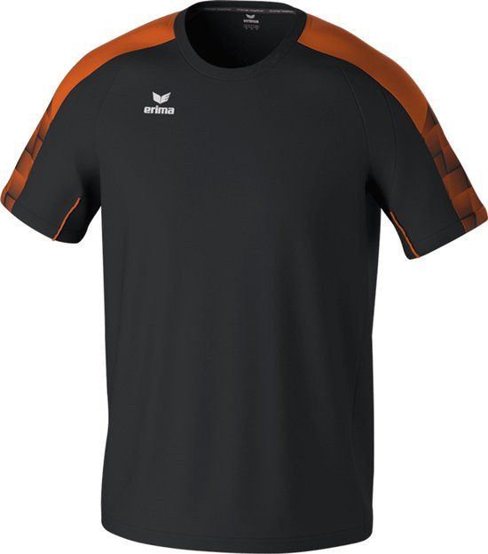 Erima Evo Star T-Shirt Kinderen - Zwart / Oranje - Maat 164