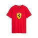 PUMA Scuderia Ferrari T-shirt met gekleurd schild, Rood, Maat 5-6Y