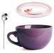 Grande tasse en céramique 700 ml avec couvercle et cuillère