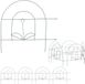 Sans marque kit de 10 pièces - bordure - acier - vert - clôture décorative - décoration - clôture de jardin