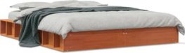 Maison Exclusive - Lit en bois massif sans matelas, brun foncé, 120x190 cm