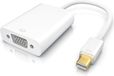 CSL Adaptateur vidéo, Mini DisplayPort vers VGA, Full HD 1080p, câble adaptateur avec connecteur Mini DP vers prise VGA, adapté pour moniteur et projecteur, contacts plaqués or, triple blindage, blanc