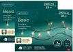 Lumineo Kerstverlichting - 2x - 240 leds - warm wit - 1800 cm - transparant snoer - timer en dimmer