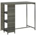 VidaXL Hocker mit Ablage, grau, 120x60x110 cm, Polyrattan