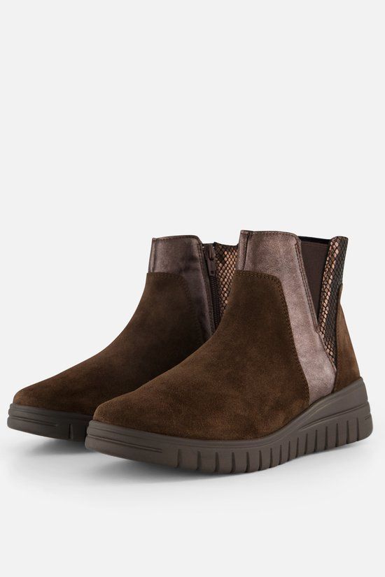 Feyn Enkellaarsjes bruin Suede - Maat 38