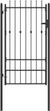 vidaXL Hekpoort ASTEN 100 x 175 cm Metaal Zwart
