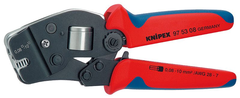 KNIPEX 97 53 08 SB - Kabel krimper - zwart, blauw, rood
