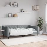 vidaXL Slaapbank 100x190 cm stof lichtgrijs