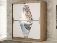 Armoire BOLIVAR 2 portes coulissantes 180 cm sonoma/blanc