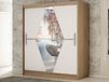 Armoire BOLIVAR 2 portes coulissantes 180 cm sonoma/blanc