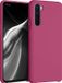 kwmobile telefoonhoesje geschikt voor OnePlus Nord - Hoesje met siliconen coating - Smartphone case in frambozenroze