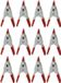 Merkloos / Sans marque Interbosch B.V. Mini Zeilklem/Zeilclip - 12x - 5 cm - Kunststof - Rood