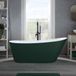 Hudson Reed Baignoire îlot Moderne - Vert (Evergreen) et Trop-plein Noir | 150cm x 75cm | Otterton