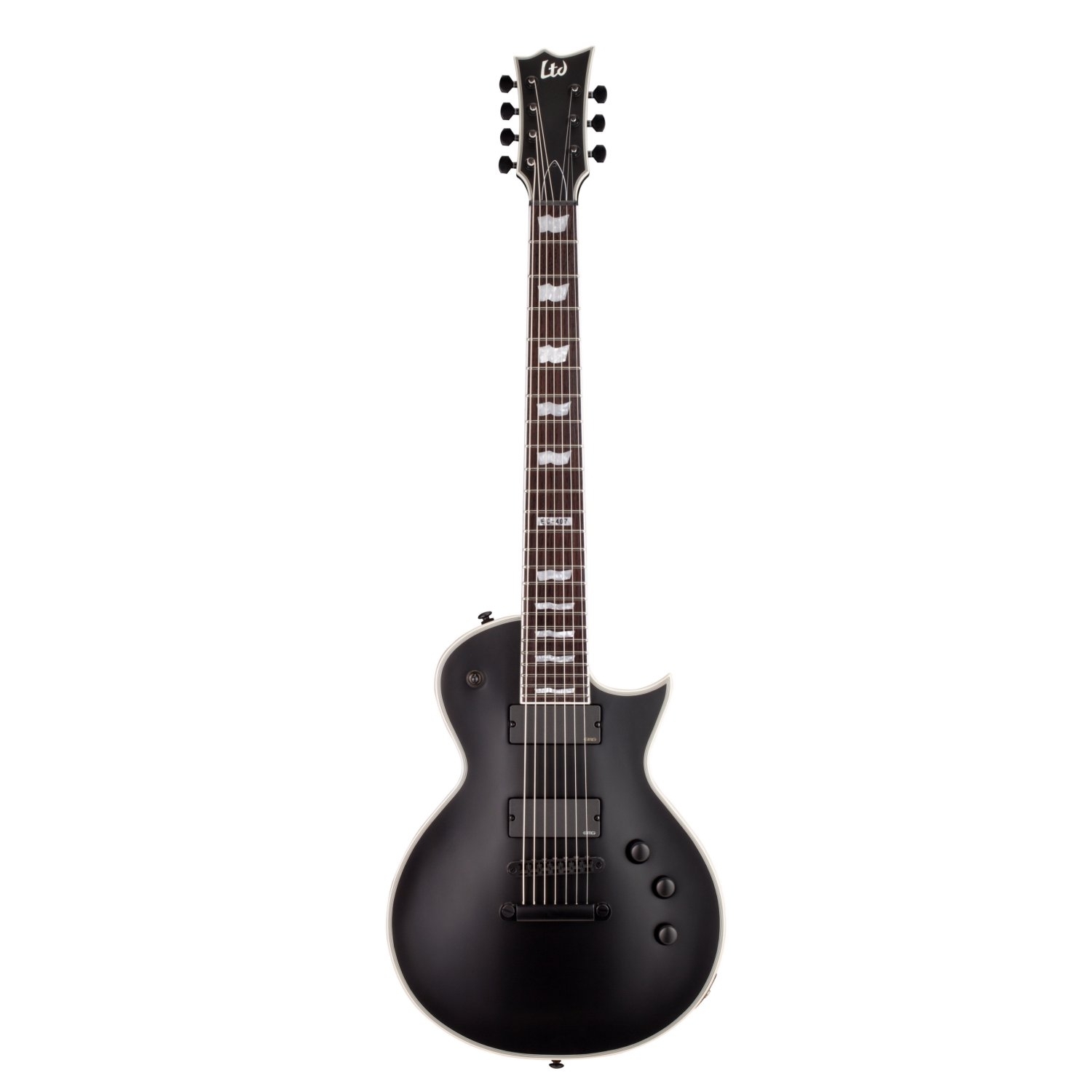 ESP LTD. EC-407 BLKS 7-snarige elektrische gitaar black satin