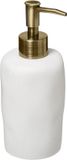 5Five Zeeppompje/zeepdispenser van kunststeen - wit - 300 ml