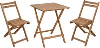 Mano Leisure Mano Mano bistroset 3-delig - fsc 100% acaciahout - natuurlijk geolied - tuinset met tafel en 2 stoelen