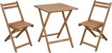 Mano Leisure Mano Mano bistroset 3-delig - fsc 100% acaciahout - natuurlijk geolied - tuinset met tafel en 2 stoelen