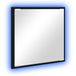 vidaXL - LED - Miroir de salle de bain - Noir - Chêne - 40 x 37 x 8.5 cm