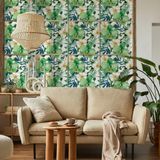 Ambiance Sticker Zelfklevende raamfolie, ondoorzichtig, groene orchidee, zelfklevend, inkijkbescherming voor ramen en douchedeur, groot, H40 x L 100 cm
