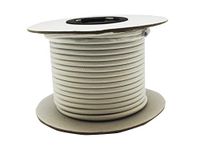 Decoratieve stoffen kabel 2 x 0,75 mm ivoor 25 meter