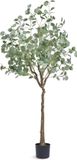 Vevor Eucalyptus Kunstmatige 80x80x181cm Kunstplant PE Kunstplanten Nep Plastic Planten in Pot Kunstbloem Geurloos Waterdicht voor Decoratie van Slaapkamer Studeer Woonkamer