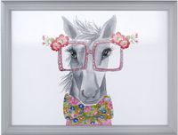 Mikasa x Tipperleyhill Laptray, Bedrukt dienblad met beklede bodem, rechthoekig dienblad om op te eten, lezen & schilderen, Paardenprint, 44cm, Uniek relatiegeschenk