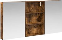 vidaXL Badkamermeubelset, 3-delig, 120 x 10,5 x 60,5 cm, Bewerkt hout