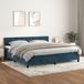 Maison Exclusive - Sommier À Lattes De Lit Et Matelas Bleu Foncé 200x200cm Velours