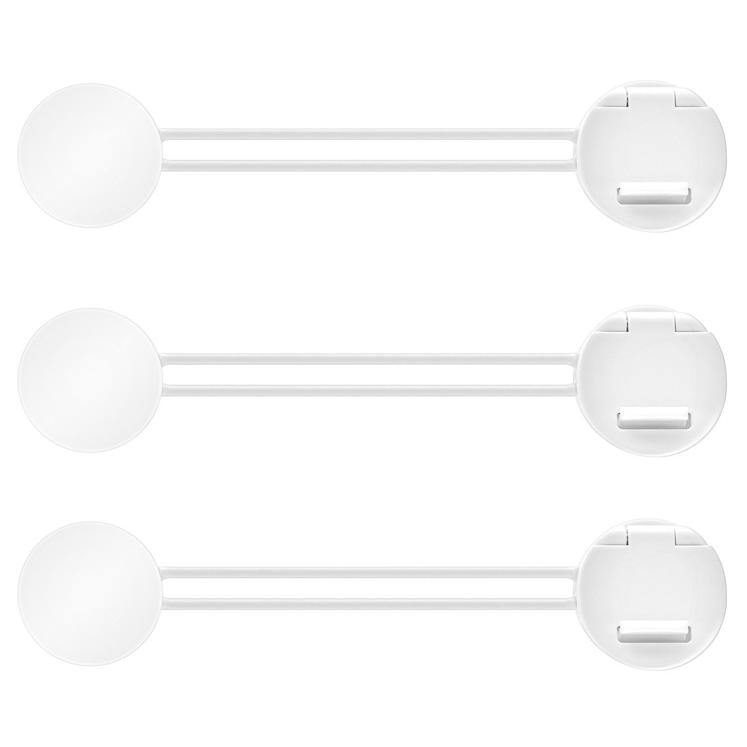 Reer 72040 Child Cabinet Locks - White - 3 Pack