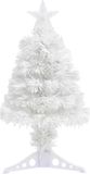 vidaXL Kunstkerstboom met verlichting 64 cm glasvezel wit