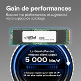 Crucial E100 SSD, 480GB, Gen4 NVMe, 2280
