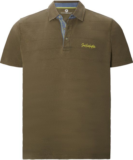 Jan Vanderstorm heren Poloshirt - 68/70 - olijf - Plus Size