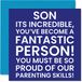 Grappige verjaardagskaarten voor zoon - geweldig persoon - Joke Happy Birthday Card voor zoon van mama of papa, zoon verjaardagscadeaus van ouders, 145mm x 145mm verjaardag wenskaarten cadeau voor zoon