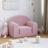 Maison Exclusive Canapé-lit enfant, rose, tissu peluche doux