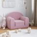 Maison Exclusive Canapé-lit enfant, rose, tissu peluche doux
