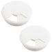 cyclingcolors 2 x kabeldoorvoer voor bureau, tafel, draad, diameter 80 mm, inbouwkabel, kabel, computerstopcontact, display, accessoires voor meubels (wit)
