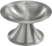 Trend Candles Luxe kaarsenhouder voor stompkaarsen - zilver - metaal - voor kaarsen van 5-6 cm