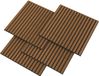 NEU.HOLZ Akoestisch wandpaneel Vang 4 stuks 1,44 m² teak 60x60 cm