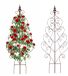 Relaxdays Plantenklimrek - set van 2 - 100 x 40 cm - metaal - bruin