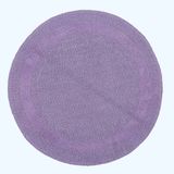 Homescapes Ronde Badmat Lila 80 cm Gemaakt van 100% Katoen