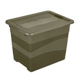keeeper eckhart transportbak met deksel en schuifsluiting, 24 l, extra stevig, 39,5 x 29,5 x 30 cm, olijfgroen